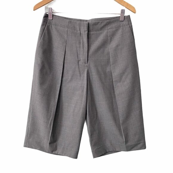 Kit And Ace Gray Bermuda Career Shorts Size 4 Wool - Picture 1 of 10